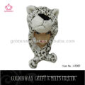 Winter leopard plush animal cap